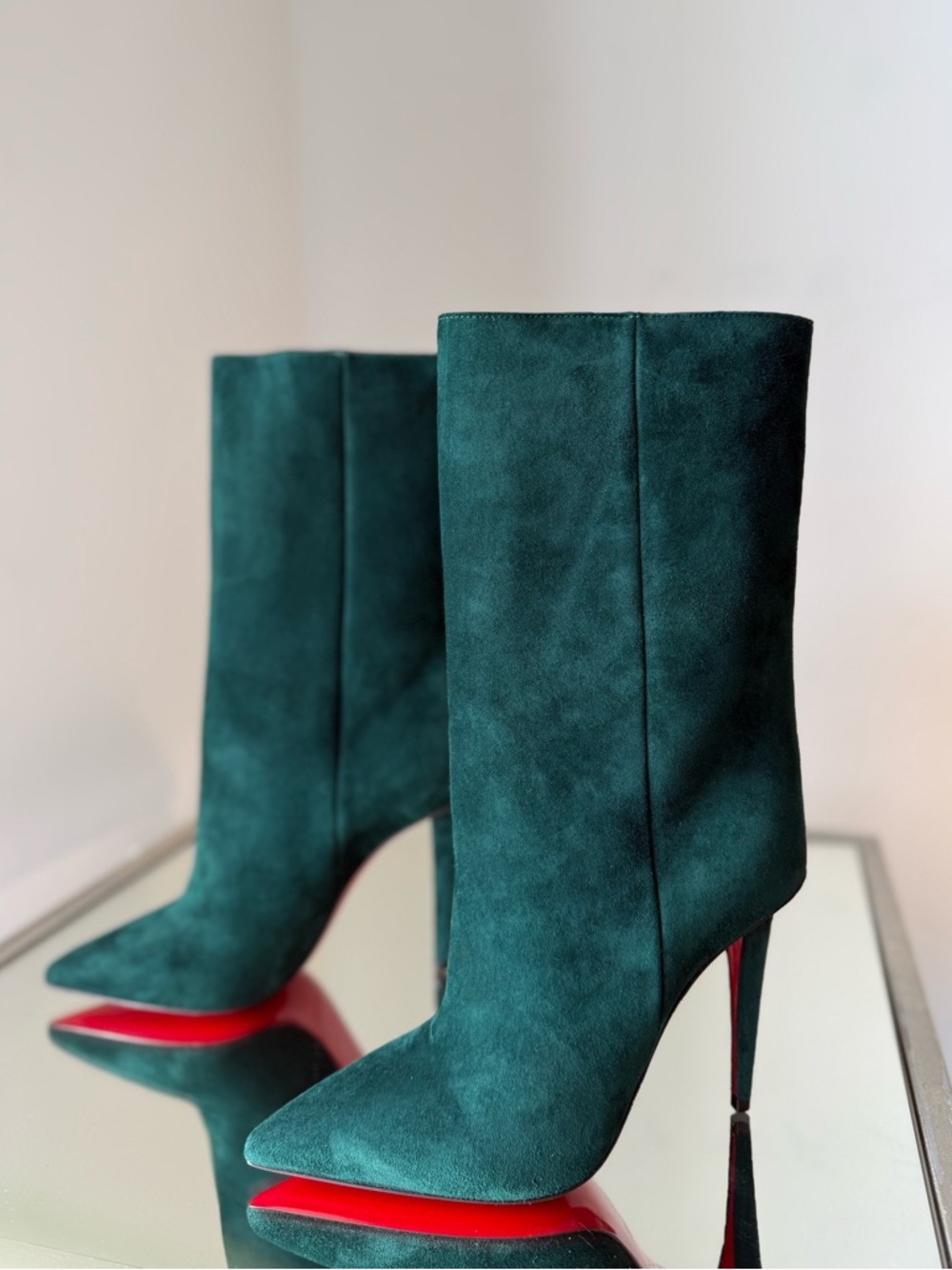 New Christian Louboutin - Astrilarge suede boots 36.5 $1,495 - Picture 9 of 11